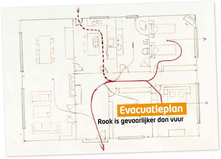 Afbeelding van een vluchtplan