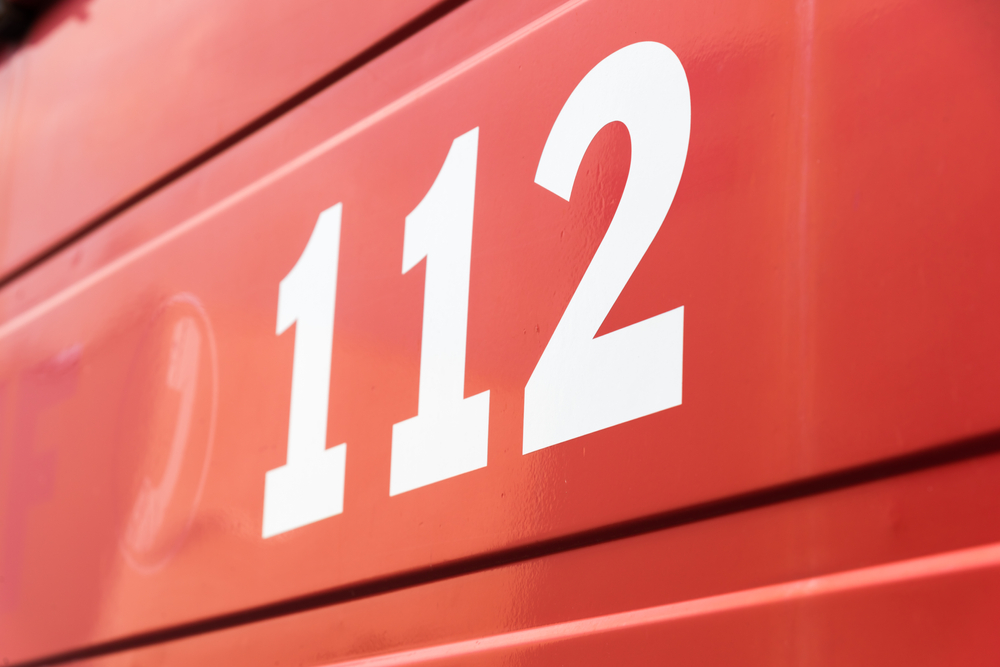 112 op brandweerwagen