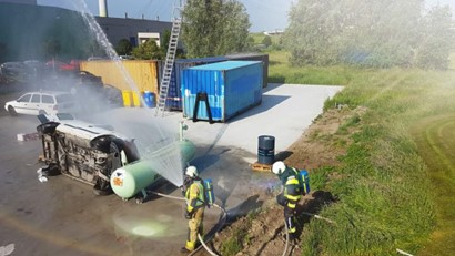 gastank bij oefening